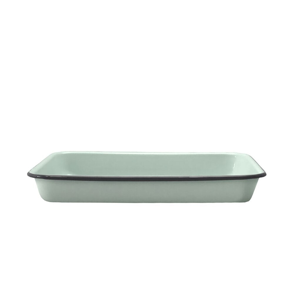 Falcon Enamel Baking Tray 24cm - Duck Egg Blue with Grey Rim