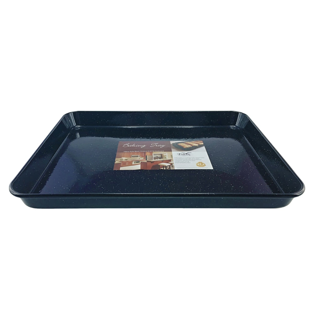 Falcon Enamel Baking Tray 31cm - Black with White Speckle