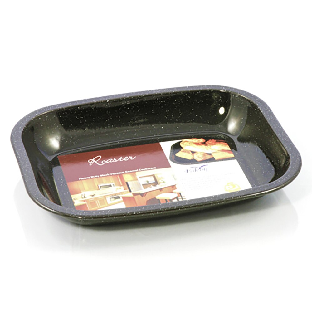 Falcon Enamel Mini Roaster 26cm - Black with White Speckle
