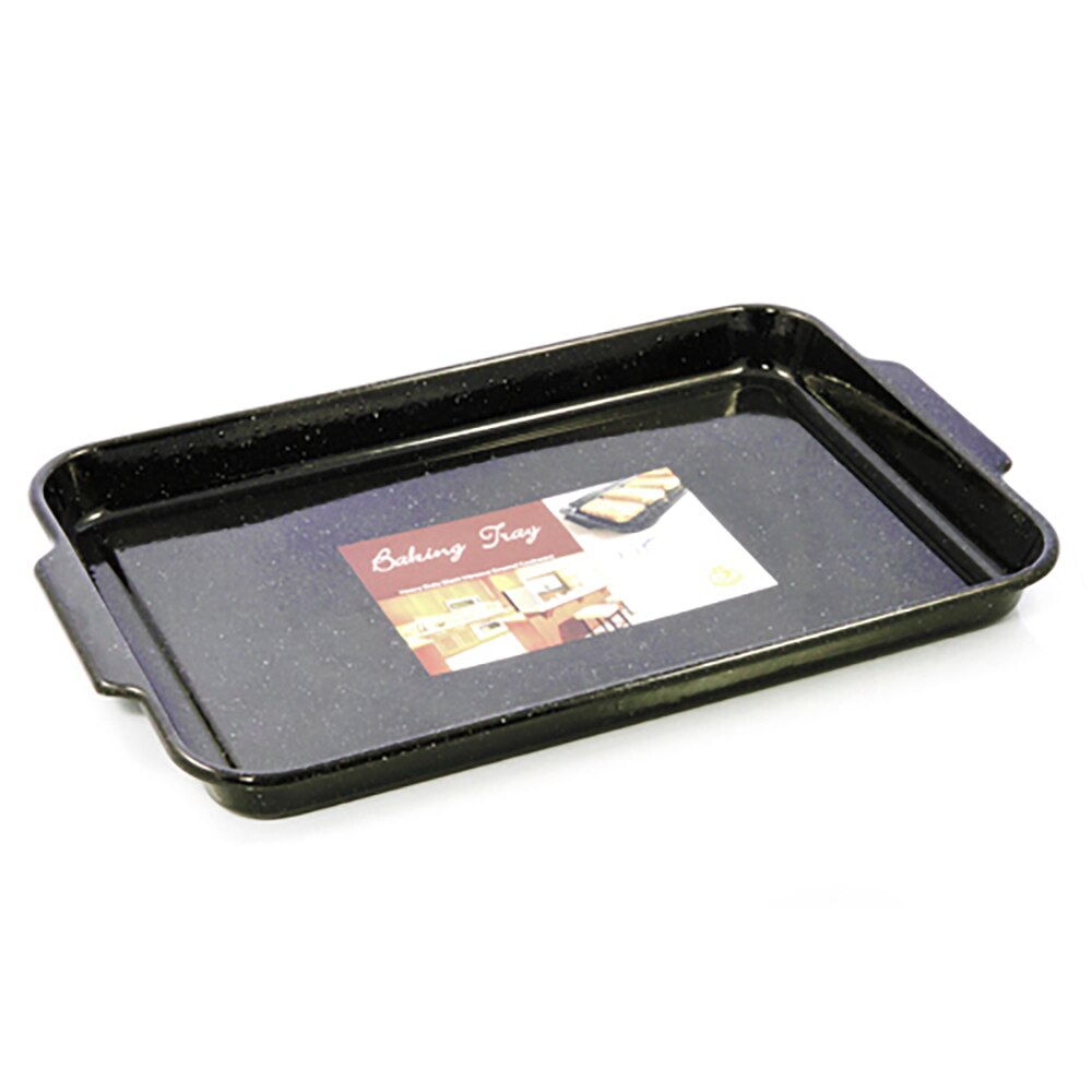Falcon Enamel Rectangle Baking Dish 41cm - Black with White Speckle