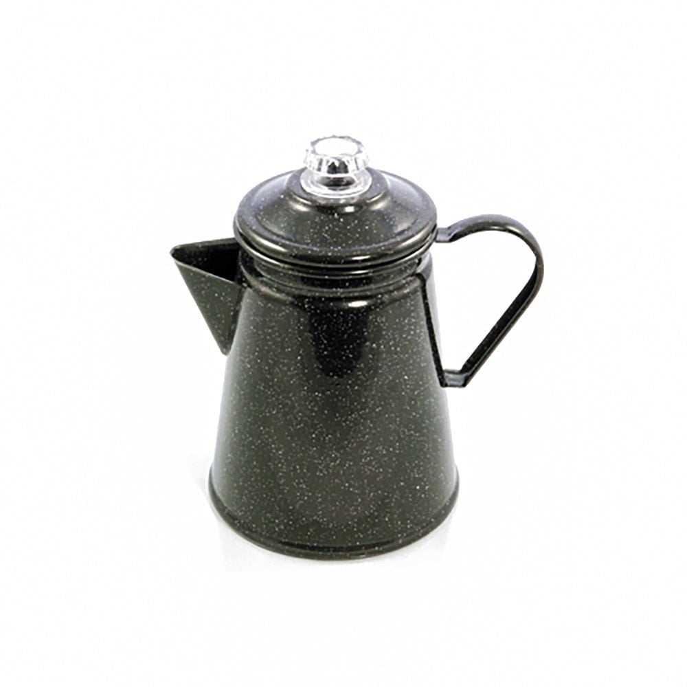 Falcon Enamel Coffee Percolator with Preview Knob 15cm (1.9L) - Black with White Speckle