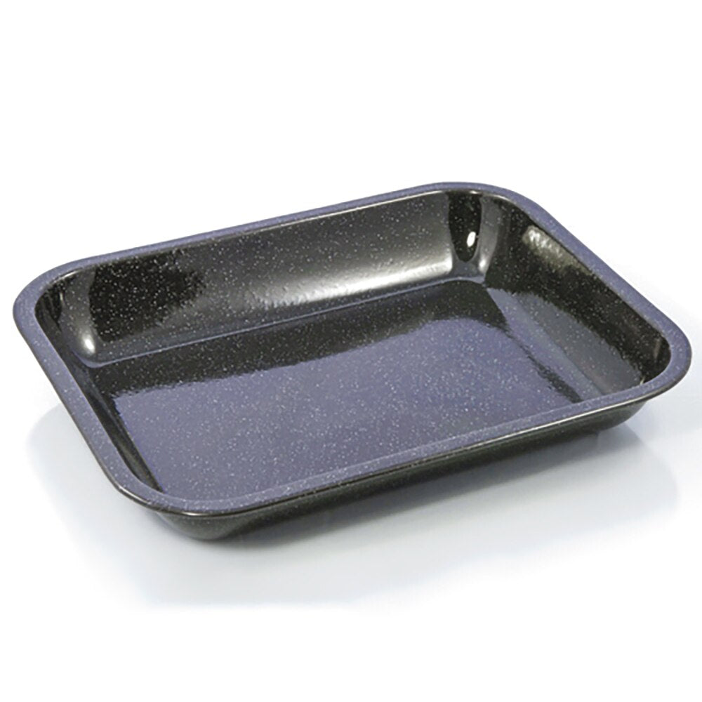 Falcon Enamel Oblong Bake Pan 37cm (3.5L) - Black with White Speckle