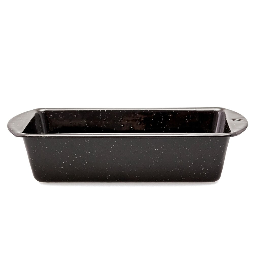 Falcon Enamel Loaf Pan 28cm - Black with White Speckle