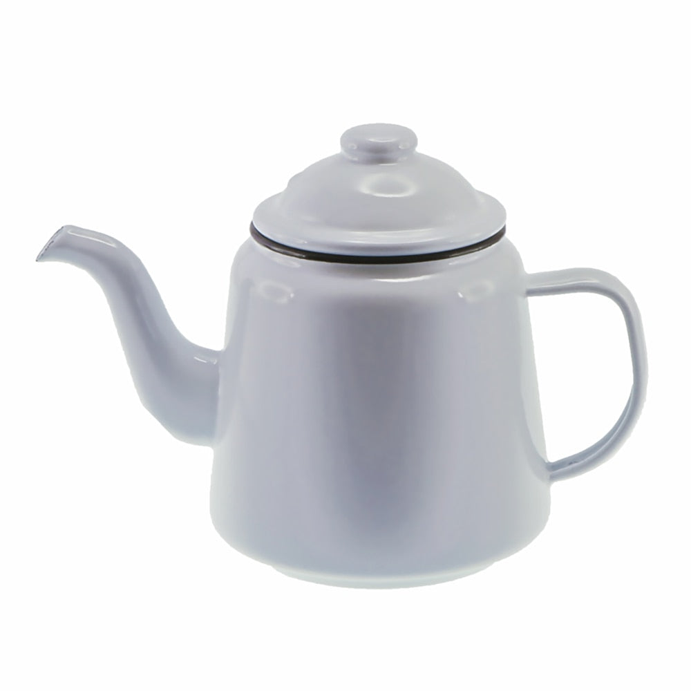 Falcon Enamel Teapot 12cm (950ml) - White with Black Rim