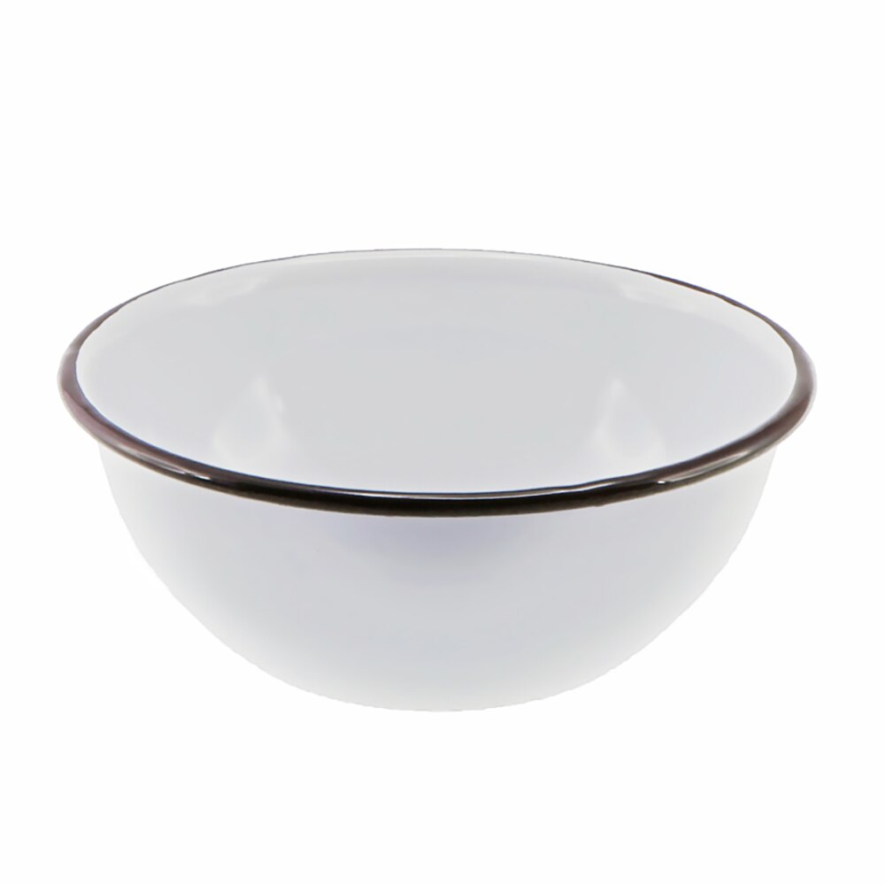 Falcon Enamel Cereal/Mixing Bowl 650ml 14cm - White with Black Rim