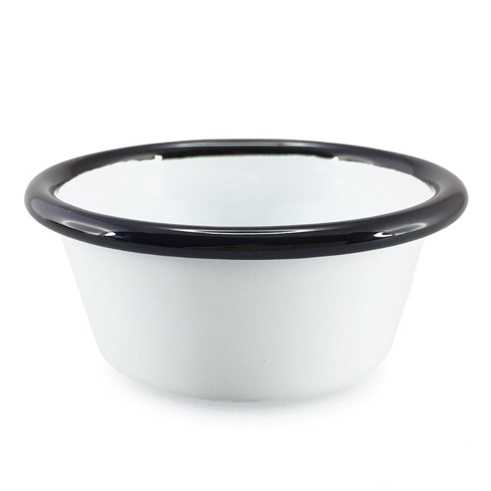 Falcon Enamel Mini Ramekin 8cm (110ml) - White with Black Rim