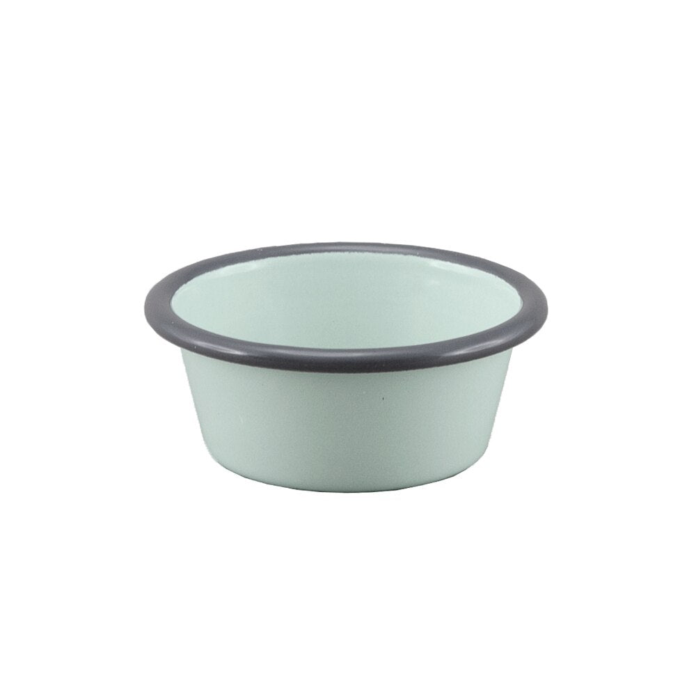Falcon Enamel Mini Ramekin 8cm (110ml) - Duck Egg Blue with Grey Rim