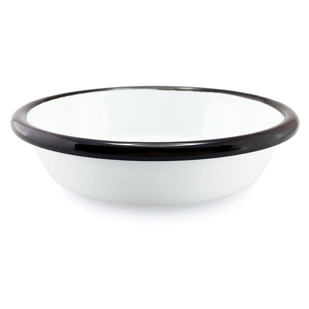 Falcon Enamel Dessert Dish 12cm (250ml) - White with Black Rim