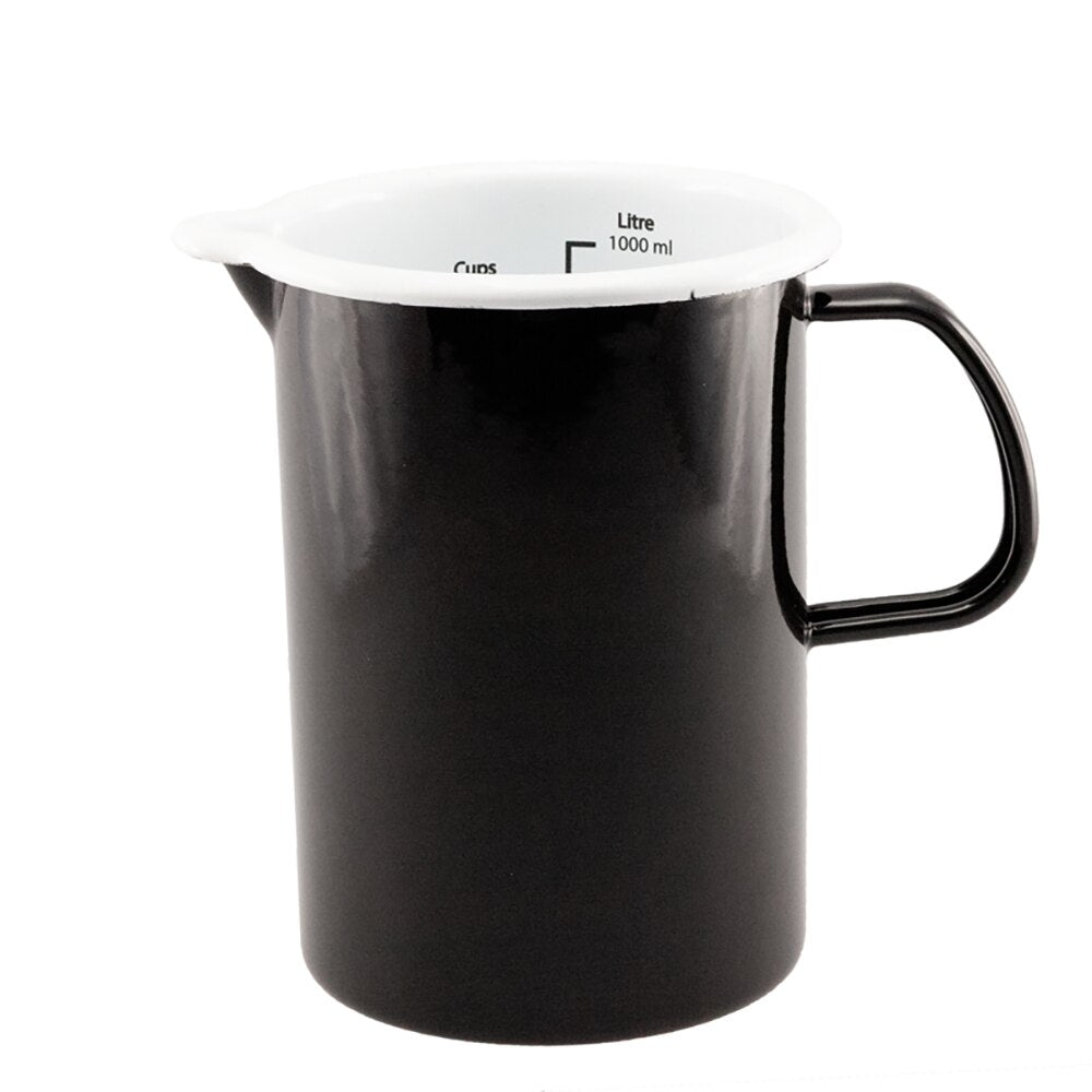 Falcon Enamel Measuring Jug 15cm (1L) - Black