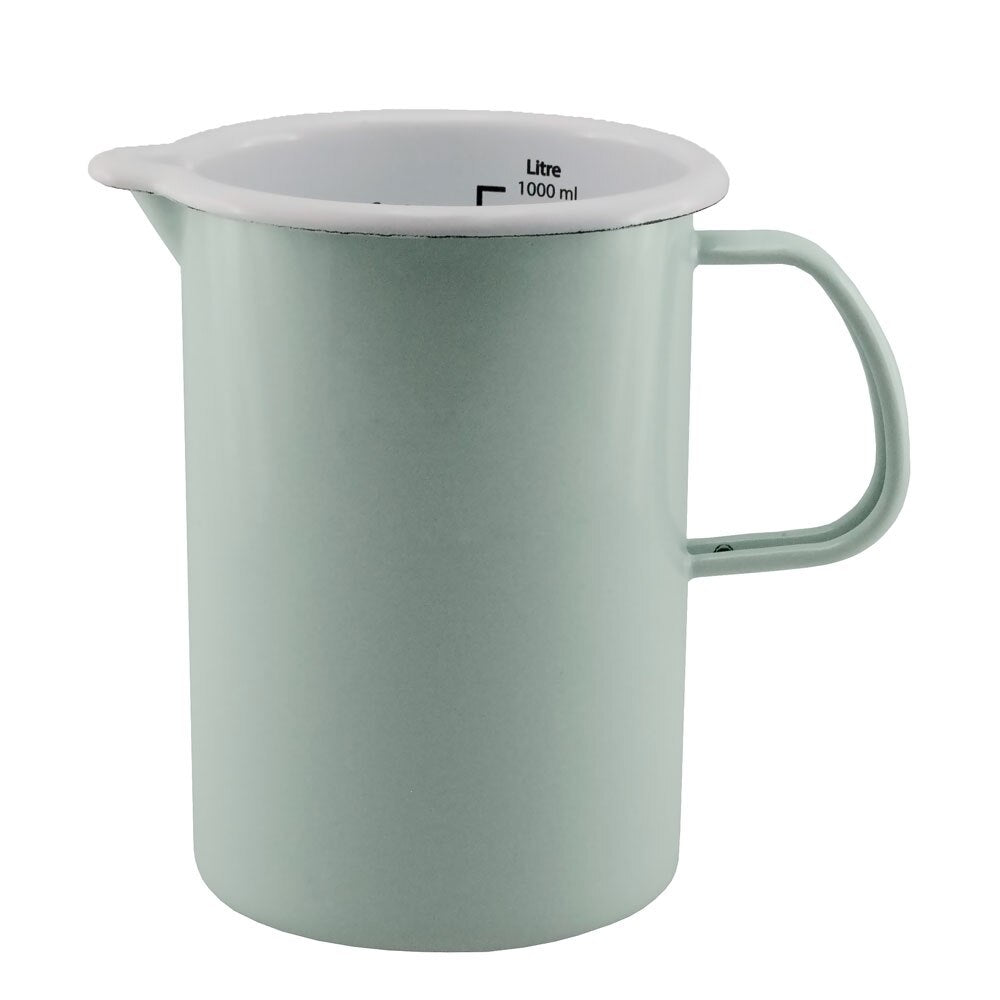 Falcon Enamel Measuring Jug 15cm (1L) - Duck Egg Blue
