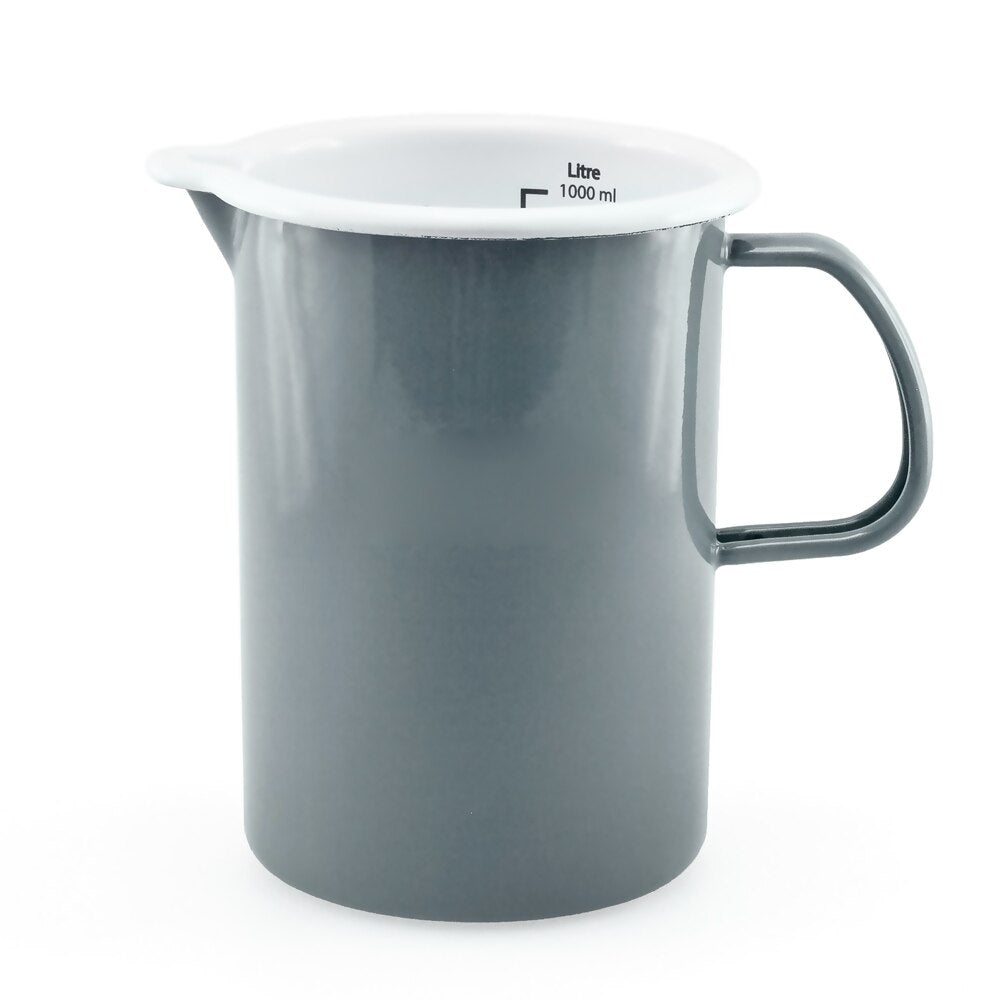 Falcon Enamel Measuring Jug 15cm (1L) - Grey