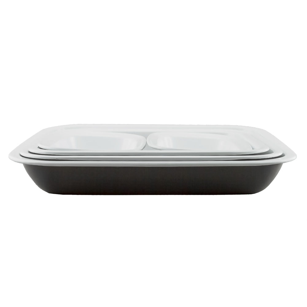 Falcon Enamel 5 Piece Bake Set - Dark Grey with White (Deluxe 2-Tone)