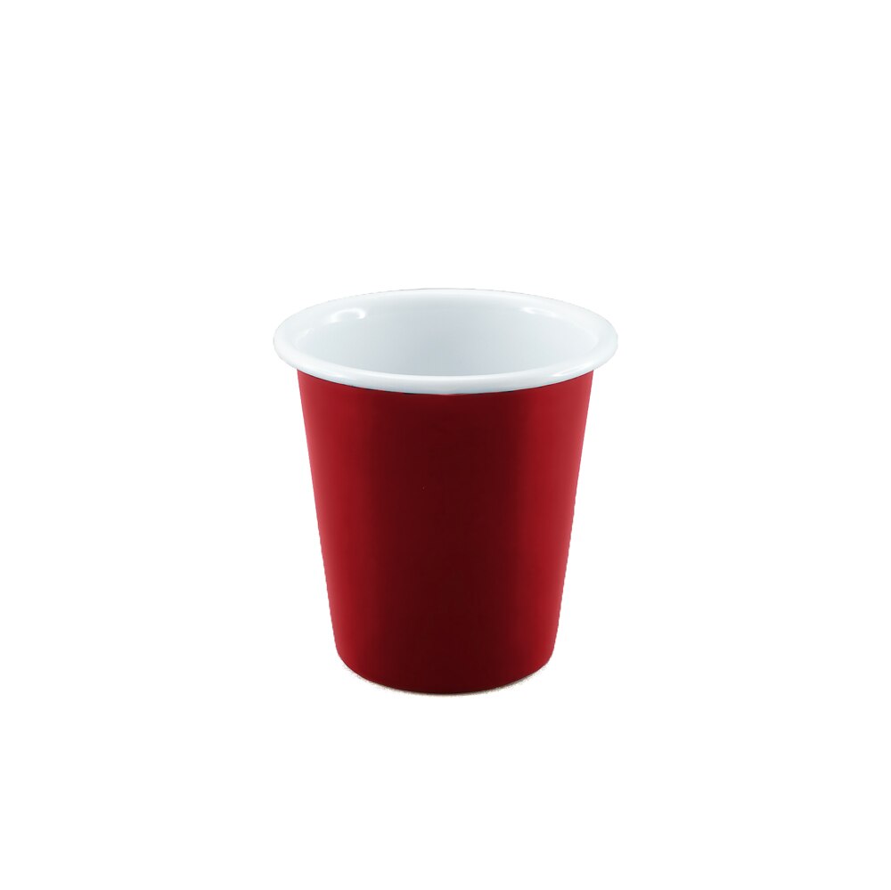 Falcon Enamel Tumbler 8cm (300ml) - Red with White (Deluxe 2-Tone)