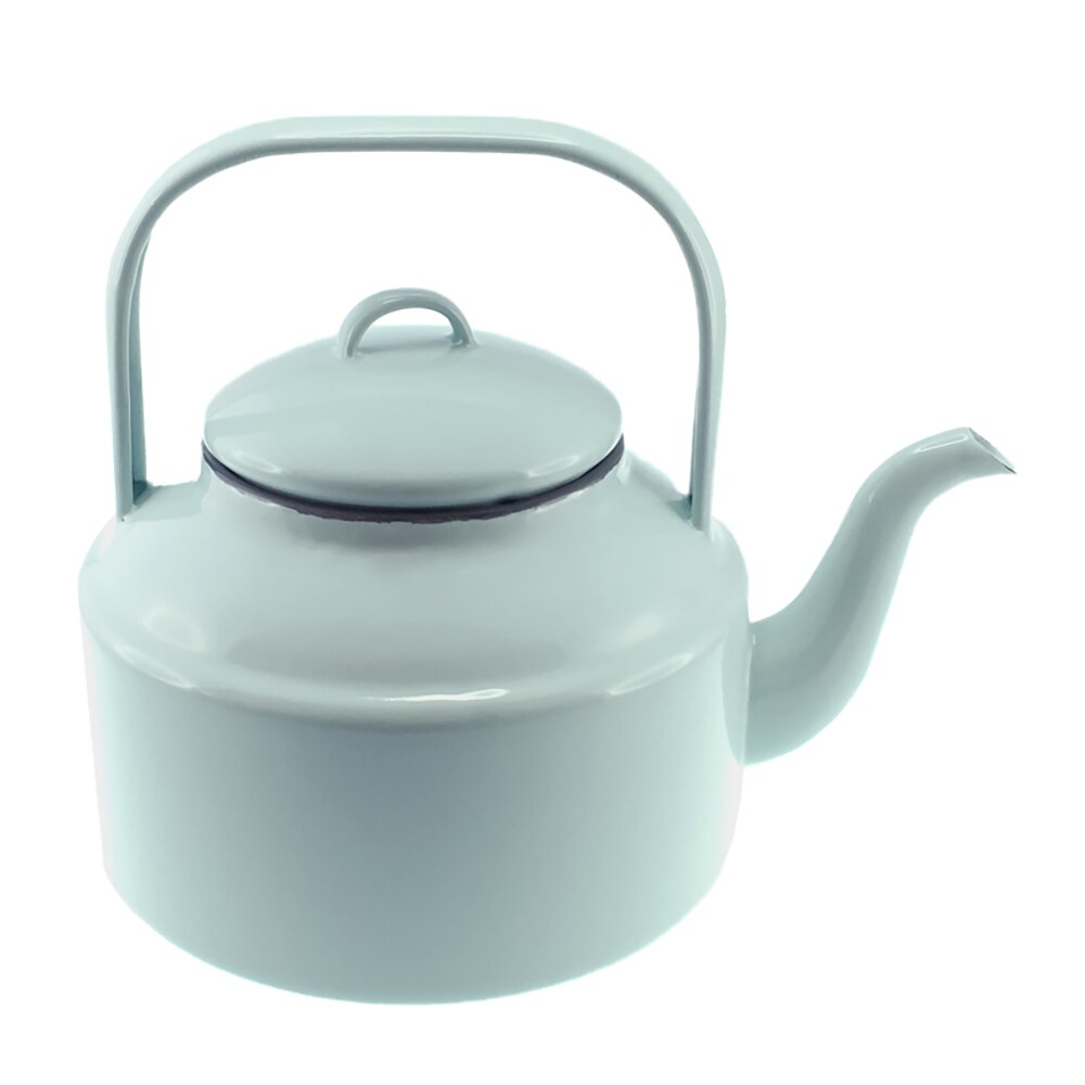 Falcon Enamel Tea Kettle 18cm (2L) - Duck Egg Blue with Grey Rim