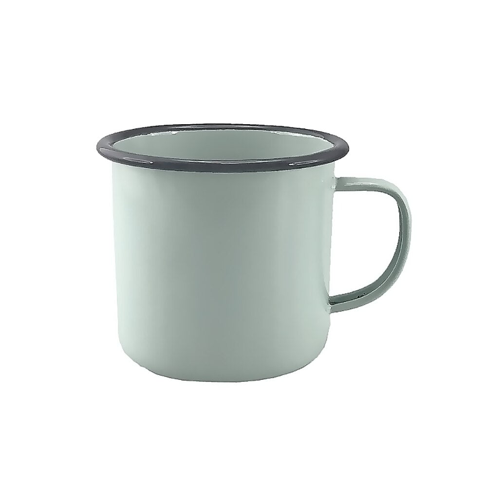 Falcon Enamel Mug 9cm (500ml) - Duck Egg Blue with Grey Rim