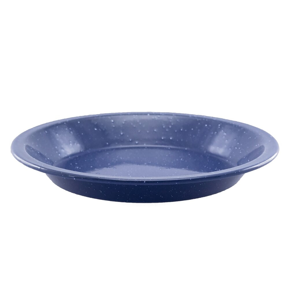 Falcon Enamel Round Pie Plate 25cm - Blue with White Speckle
