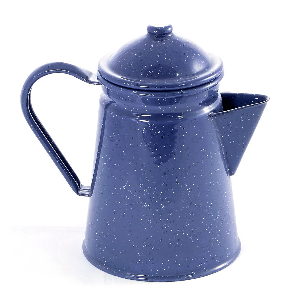 Falcon Enamel Coffee Percolator 13cm (1.2L) - Blue with White Speckle