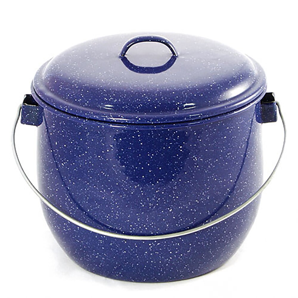 Falcon Enamel Billy/Rice Cooker 20cm (4L) - Blue with White Speckle