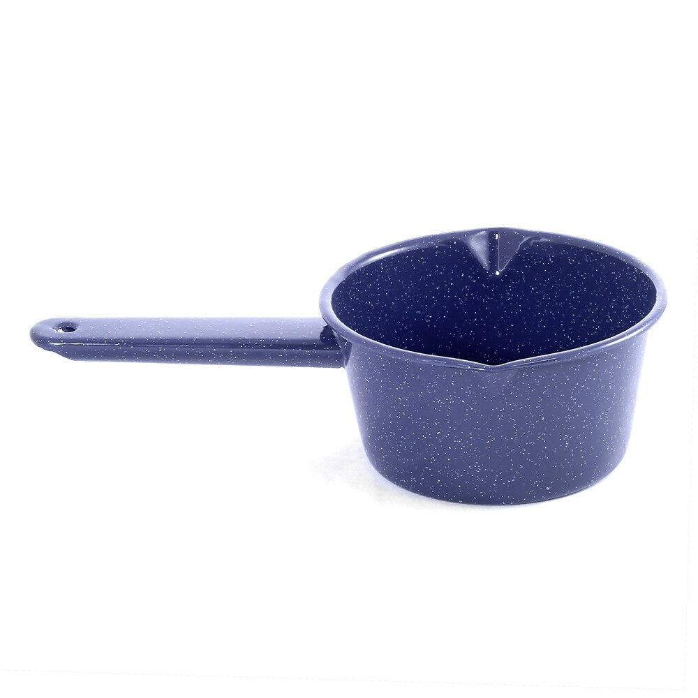 Falcon Enamel Milk Saucepan 14cm (850ml) - Blue with White Speckle