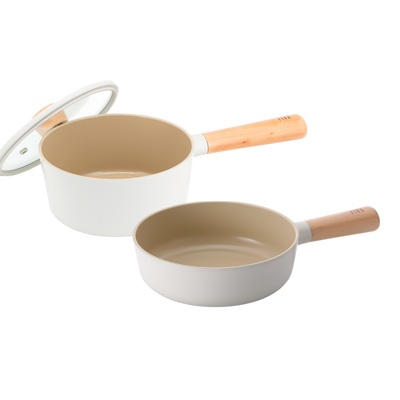 Neoflam Fika 18cm Saucepan & 18cm Wok Set
