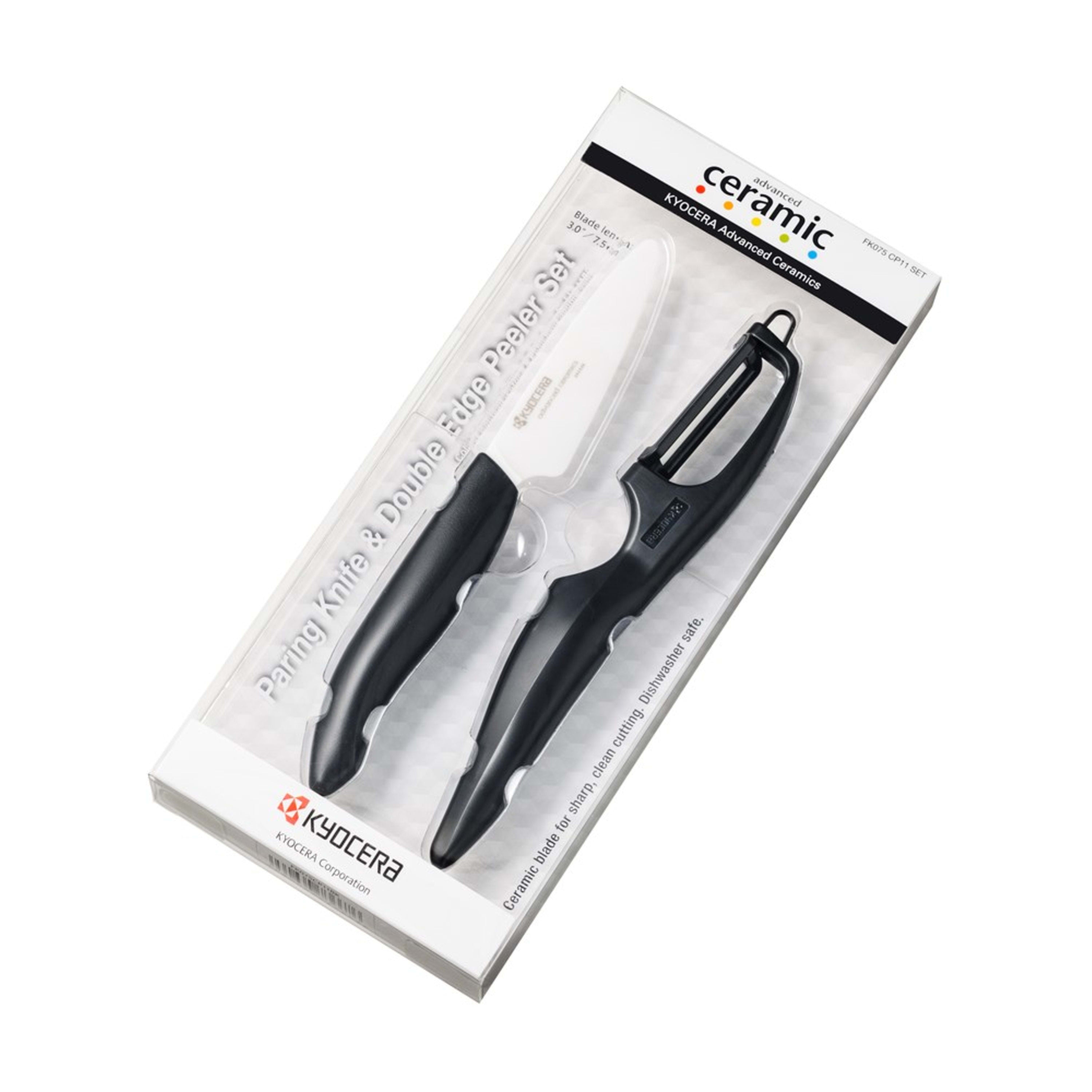 Kyocera Ceramic Paring Knife & Double Edge Peeler Set