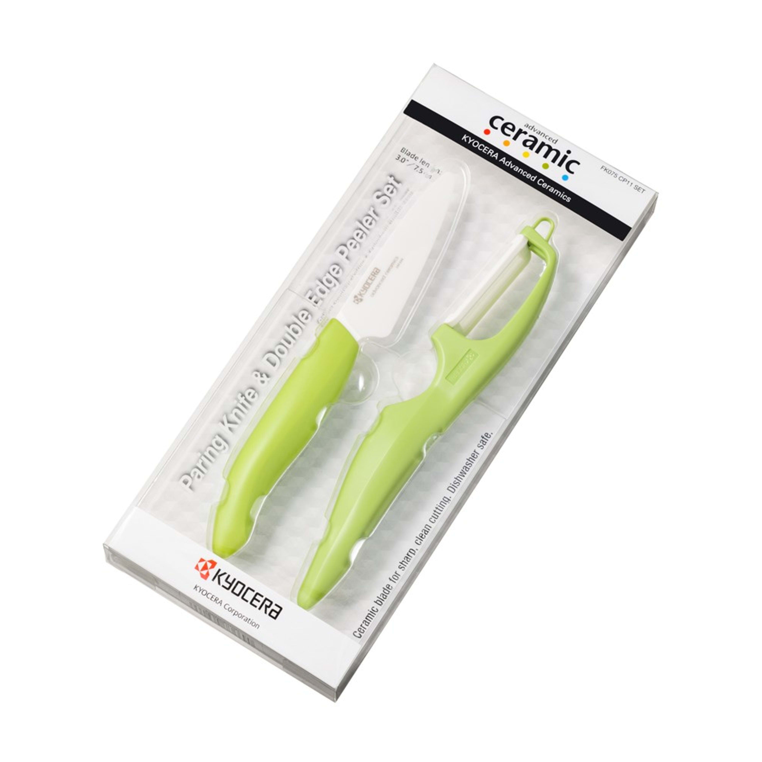 Kyocera Ceramic Paring Knife & Double Edge Peeler Set