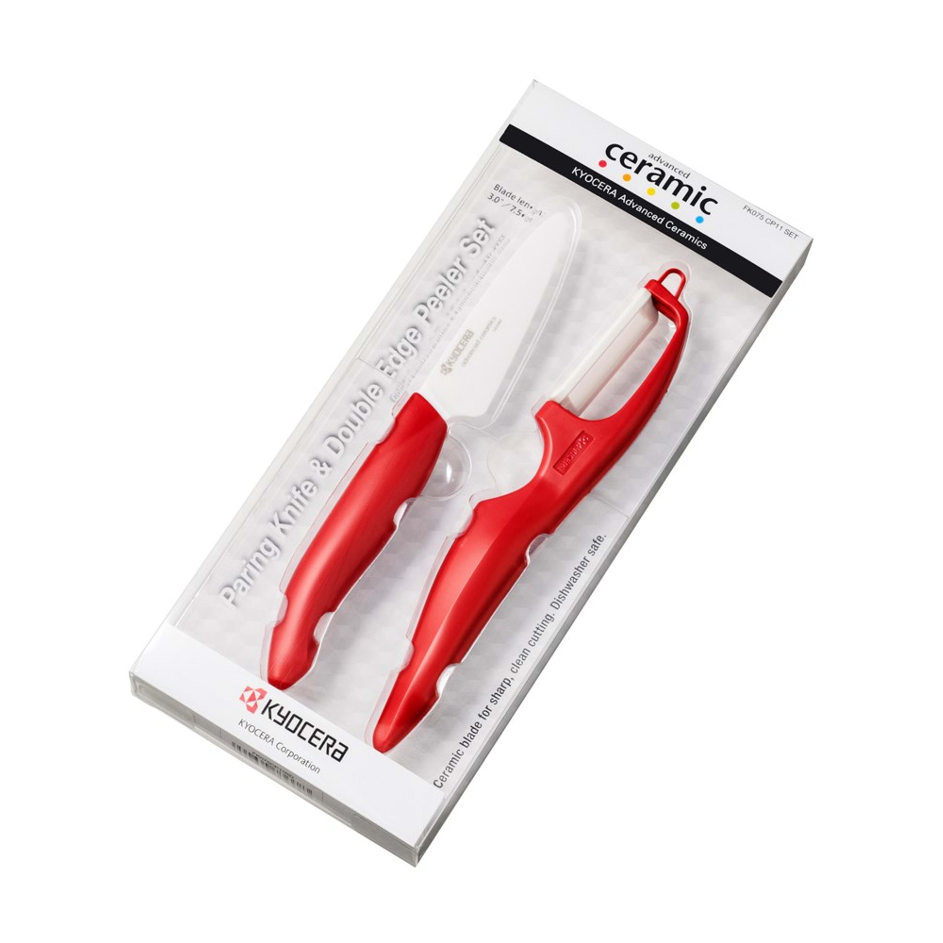 Kyocera Ceramic Paring Knife & Double Edge Peeler Set