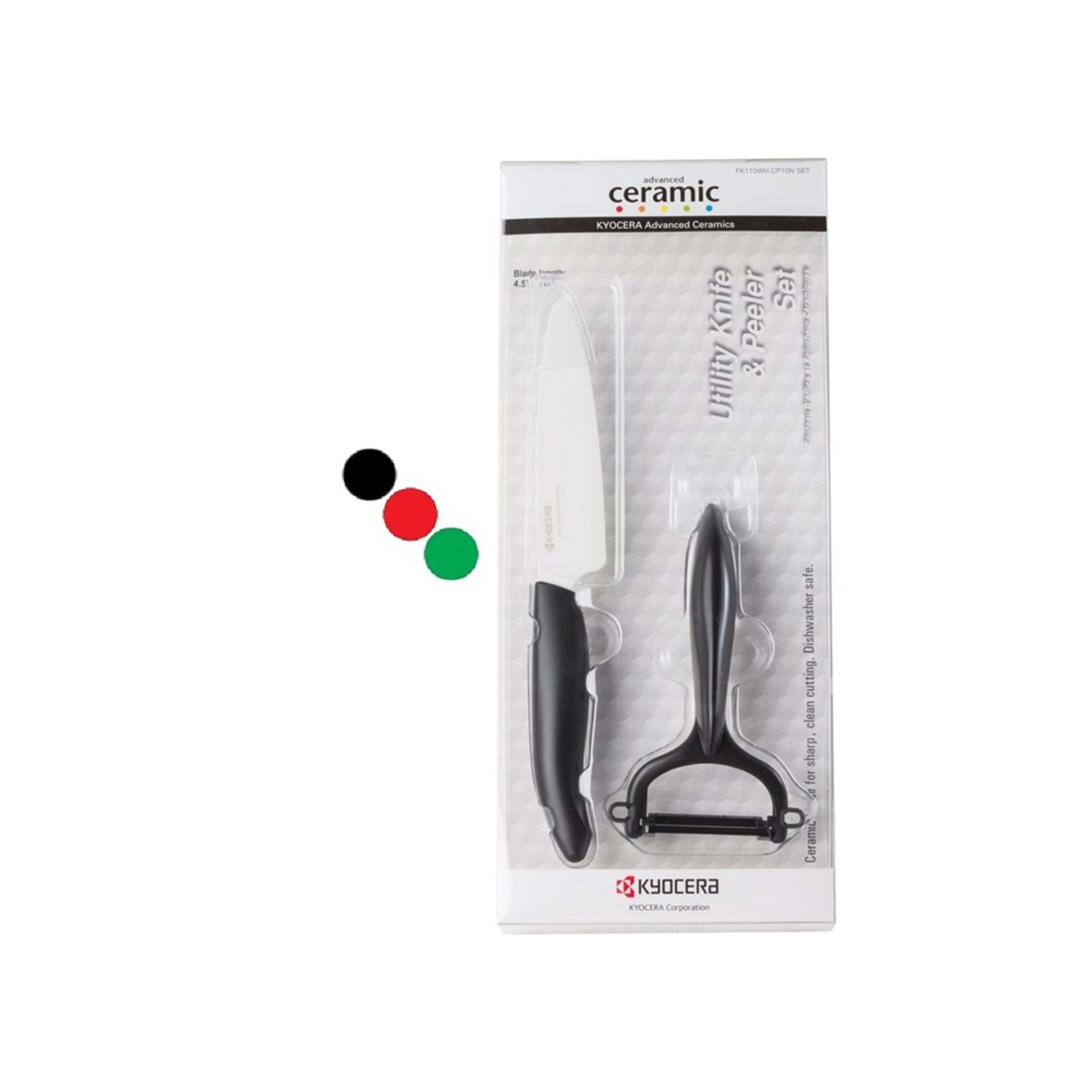 Kyocera Ceramic Utility Knife & Double Edge Peeler Set