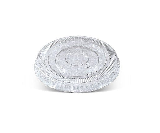 ecoware 3oz PET Flat Lid with No Hole (Carton of 1000)