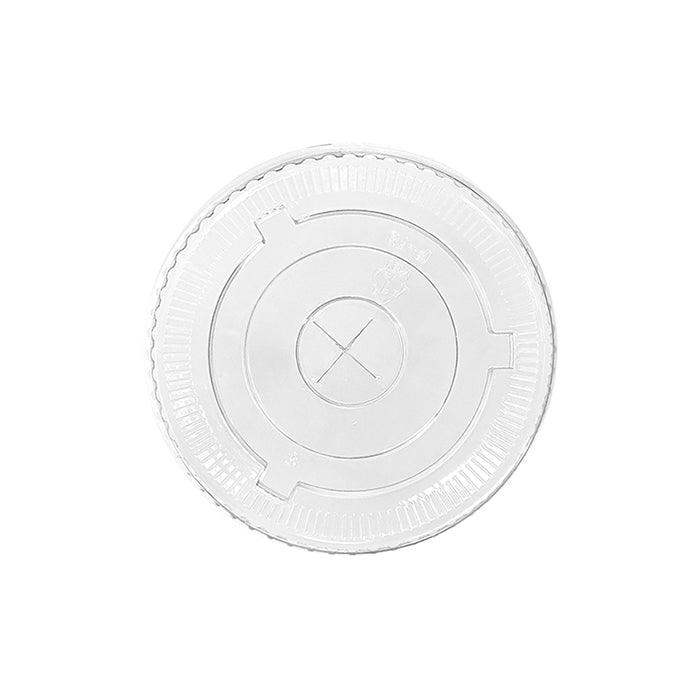 ecoware PET Flat Lid 78mm with X Slot Fits 6oz 8oz Cup (Carton of 1000)