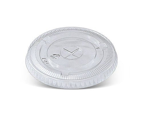 ecoware PET Flat Lid with X Slot Fits 10oz 12oz Cup (Carton of 1000)