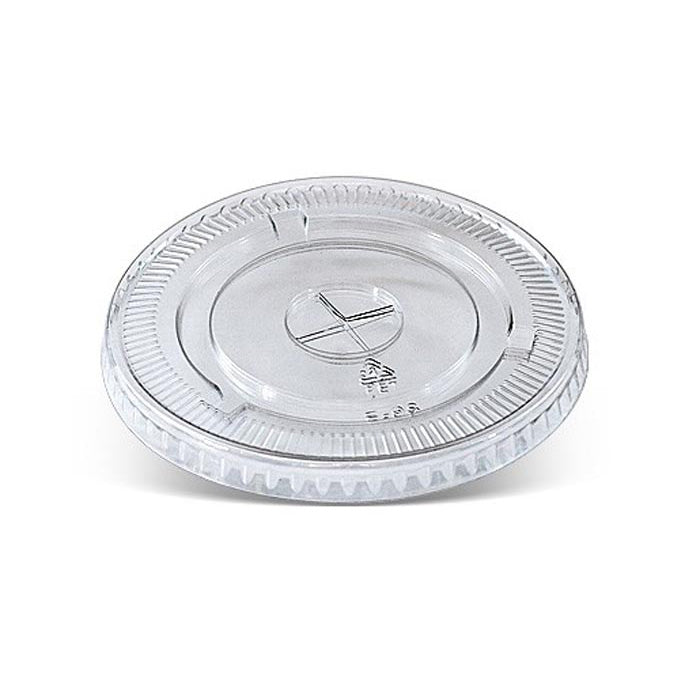 ecoware PET Flat Lid with X Slot Fits 98mm Cup (Carton of 1000)