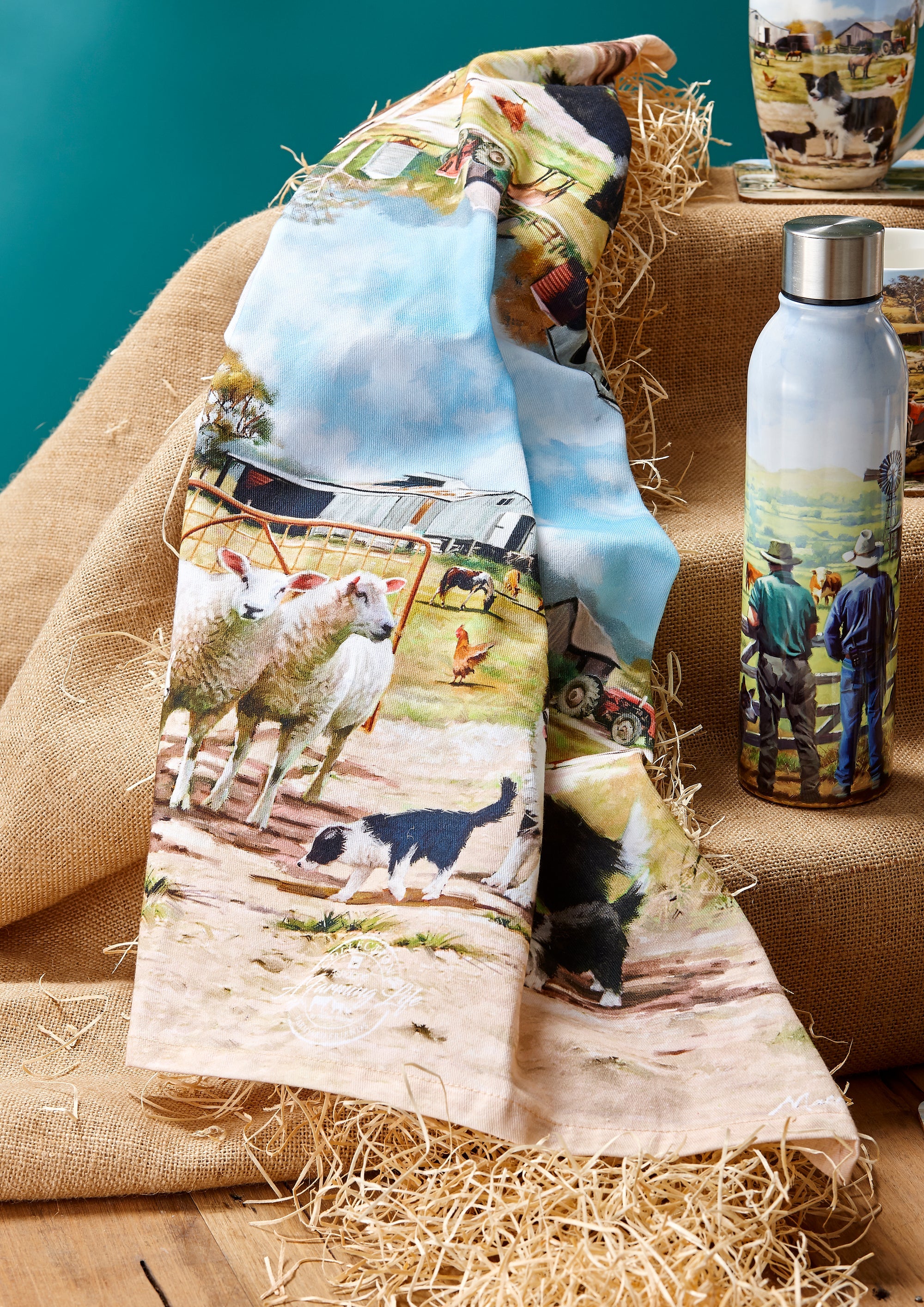 Ashdene A Farming Life Farmyard Assorted 2pk Kitchen Towel