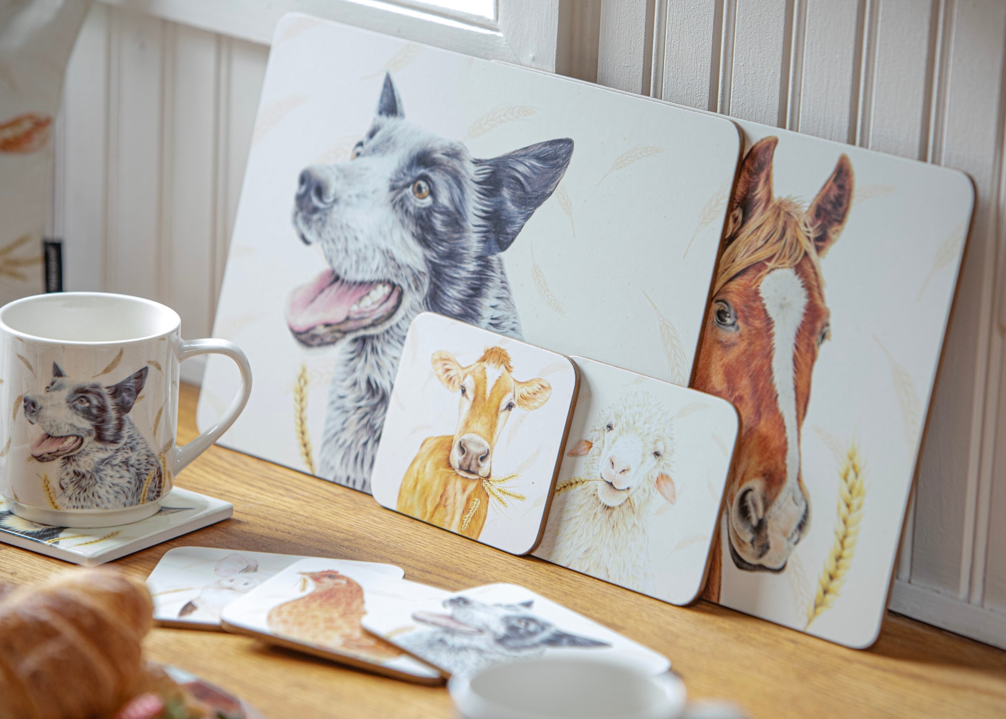 Ashdene Farmyard Faces 2 6pk Placemat
