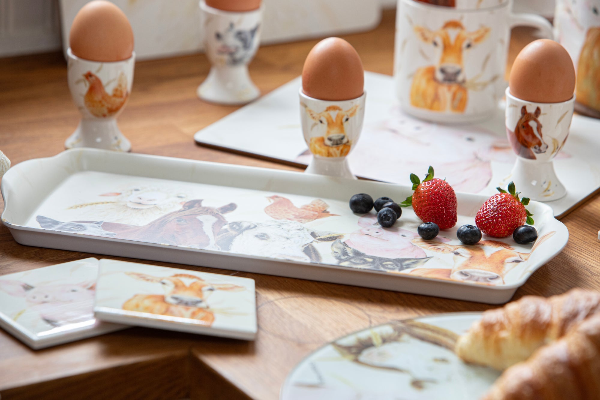 Ashdene Farmyard Faces 2 Sandwich Tray