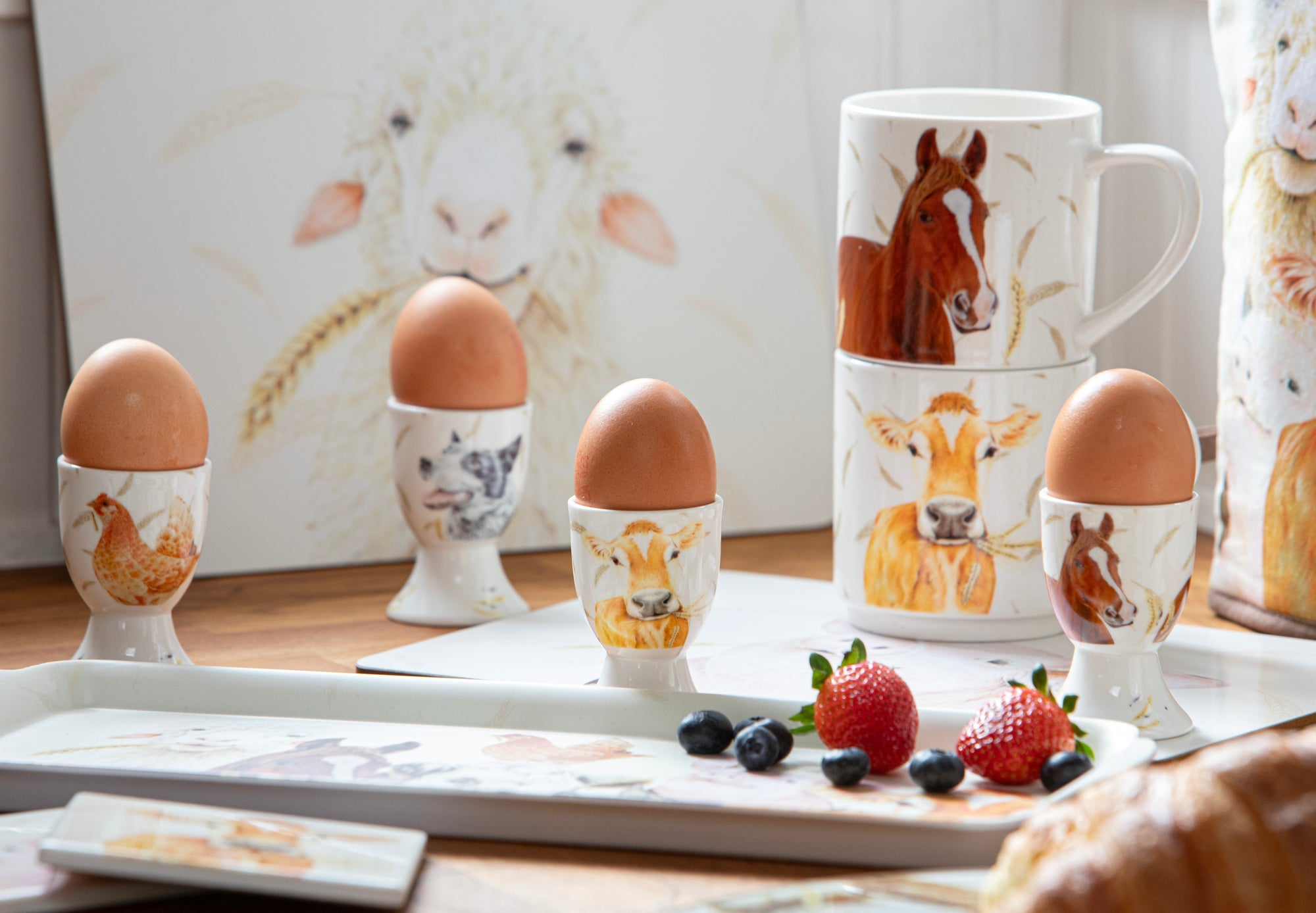 Ashdene Farmyard Faces 2 4pk Egg Cup