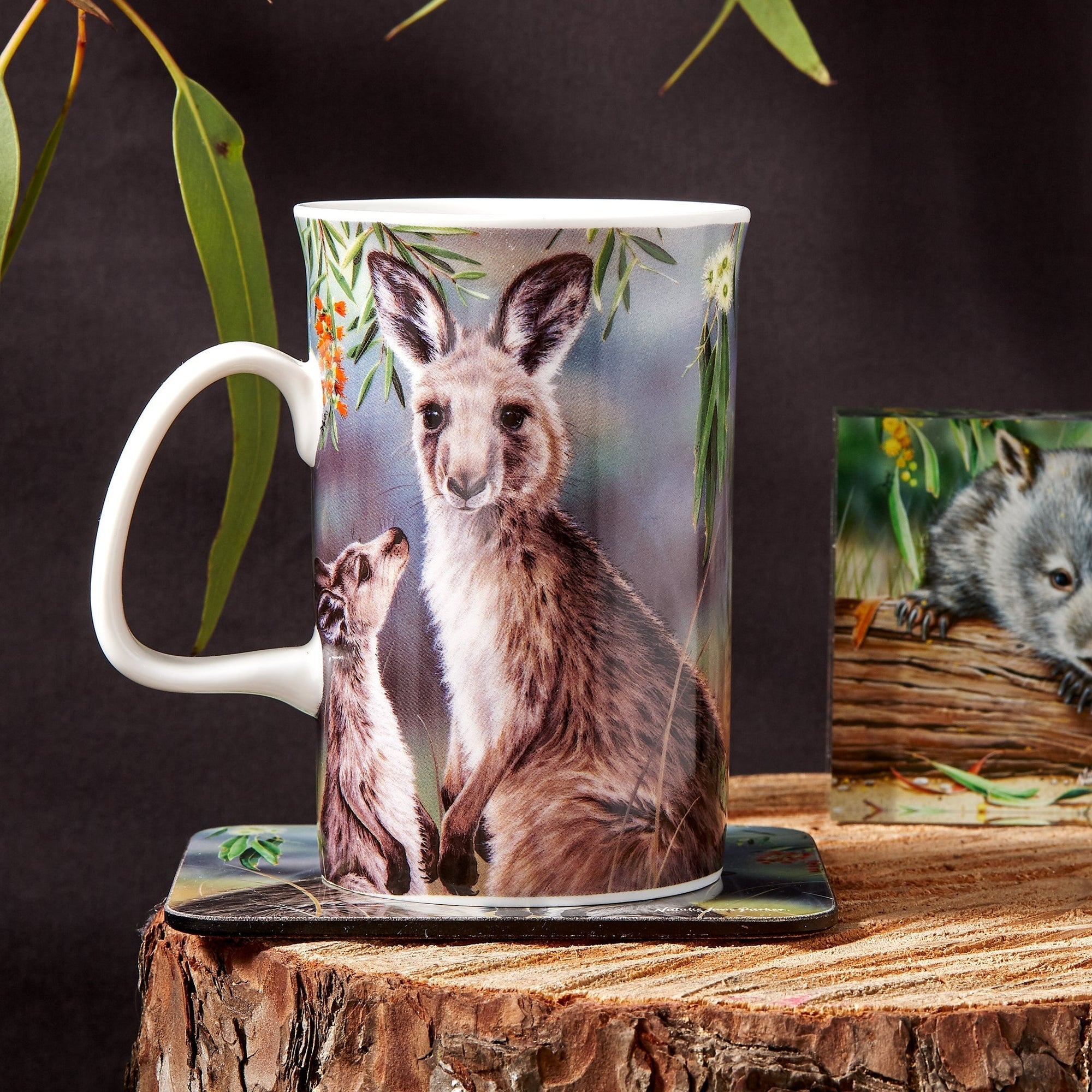 Ashdene Fauna of Aus Kangaroo & Joey Can Mug