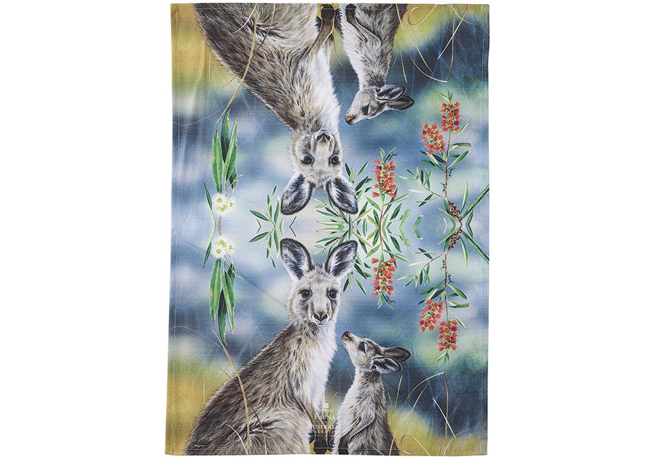 Ashdene Fauna of Aus Kangaroo & Joey Kitchen Towel