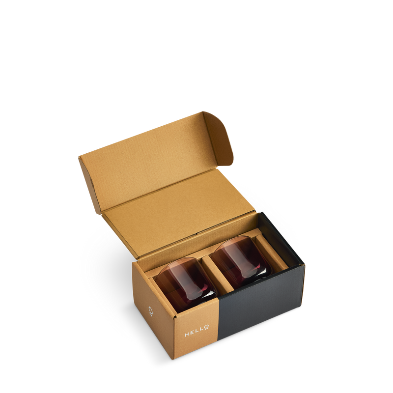 Fellow Pirch Cappuccino Glasses - Set of 2 (Garnet)