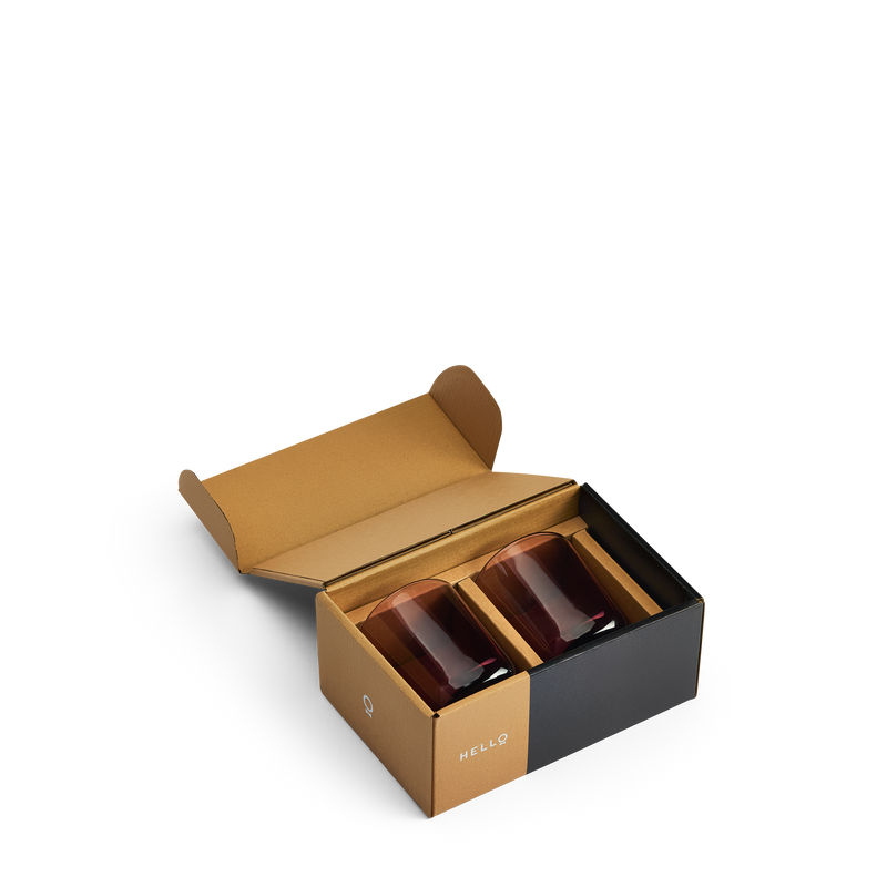 Fellow Pirch Latte Glasses - Set of 2 (Garnet)