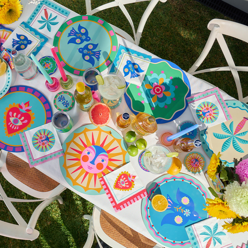Annabel Trends Cork Backed Coaster Fiesta 6pc