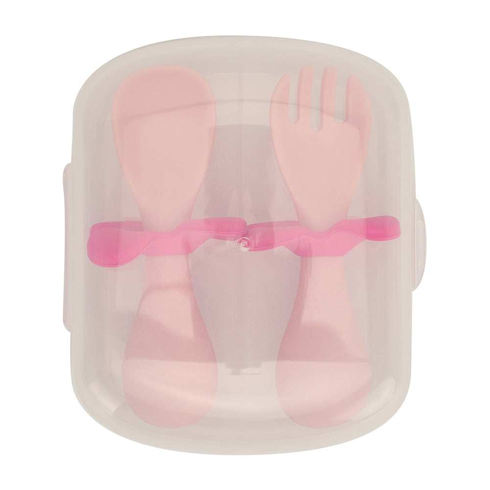 Annabel Trends Flower Fork & Spoon Pink