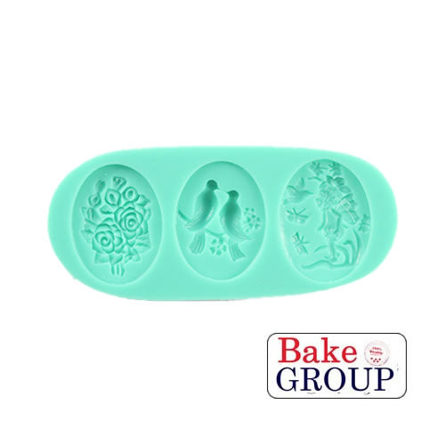 Bake Group Silicone Mould Floral Birds