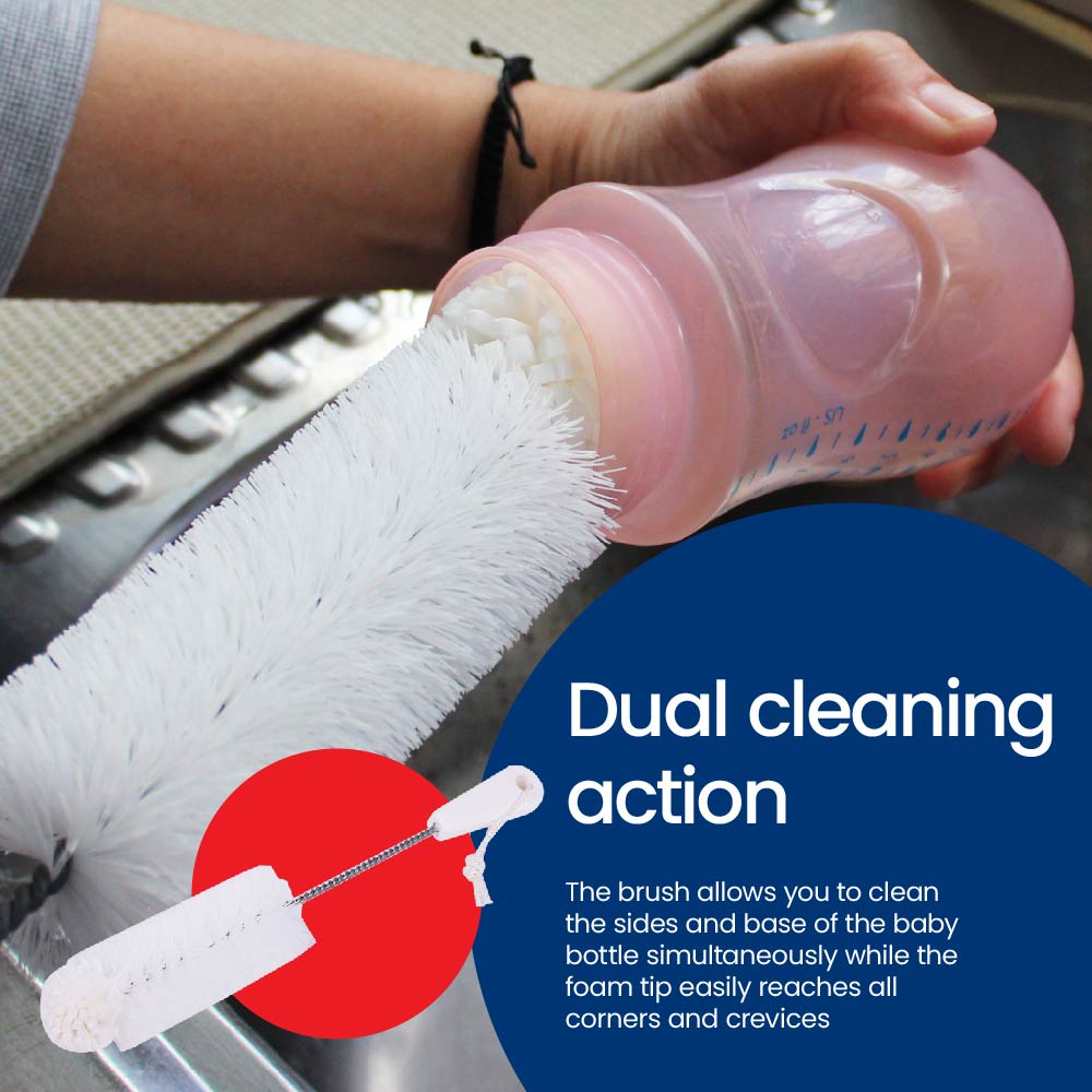 Foam Tipped Baby Bottle Washing Brush