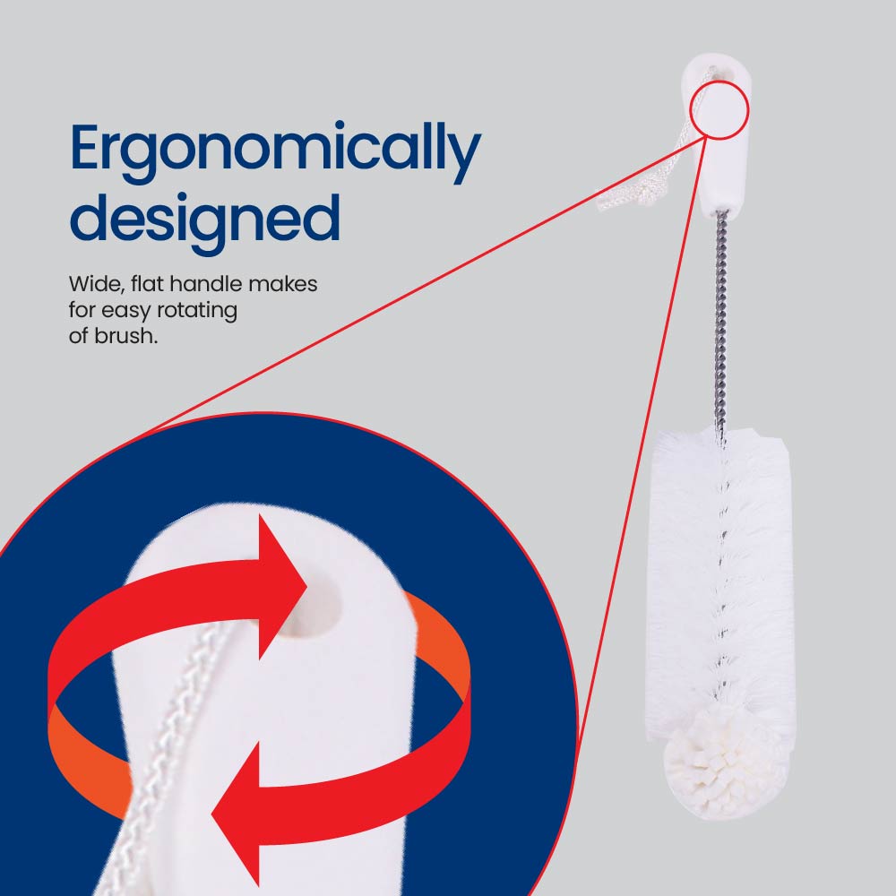 Foam Tipped Baby Bottle Washing Brush