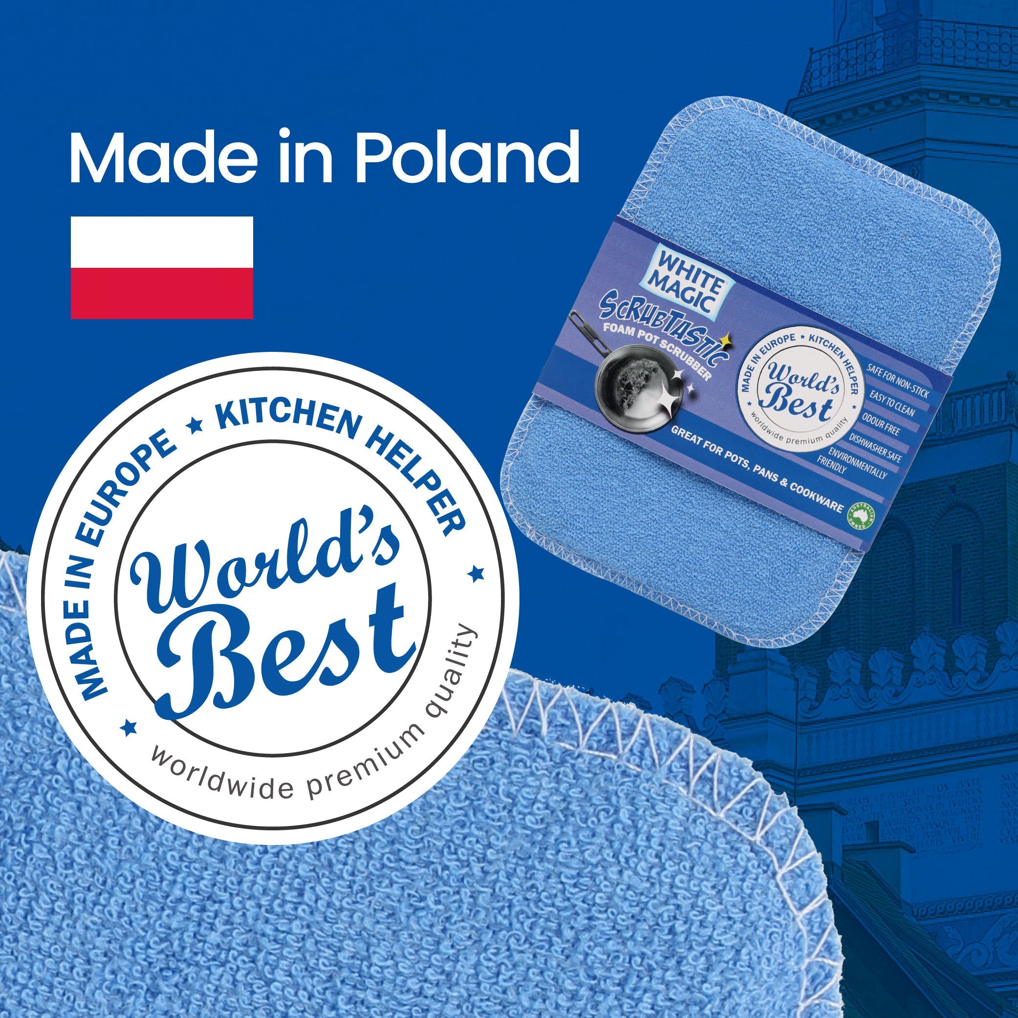 White Magic Scrubtastic Foam Pot Scrubber