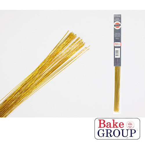 Bake Group Flower Wire 24 Gauge Metallic Gold