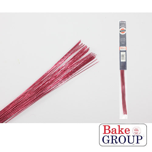 Bake Group Flower Wire 24 Gauge Metallic Pink