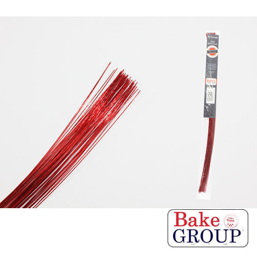 Bake Group Flower Wire 24 Gauge Metallic Red