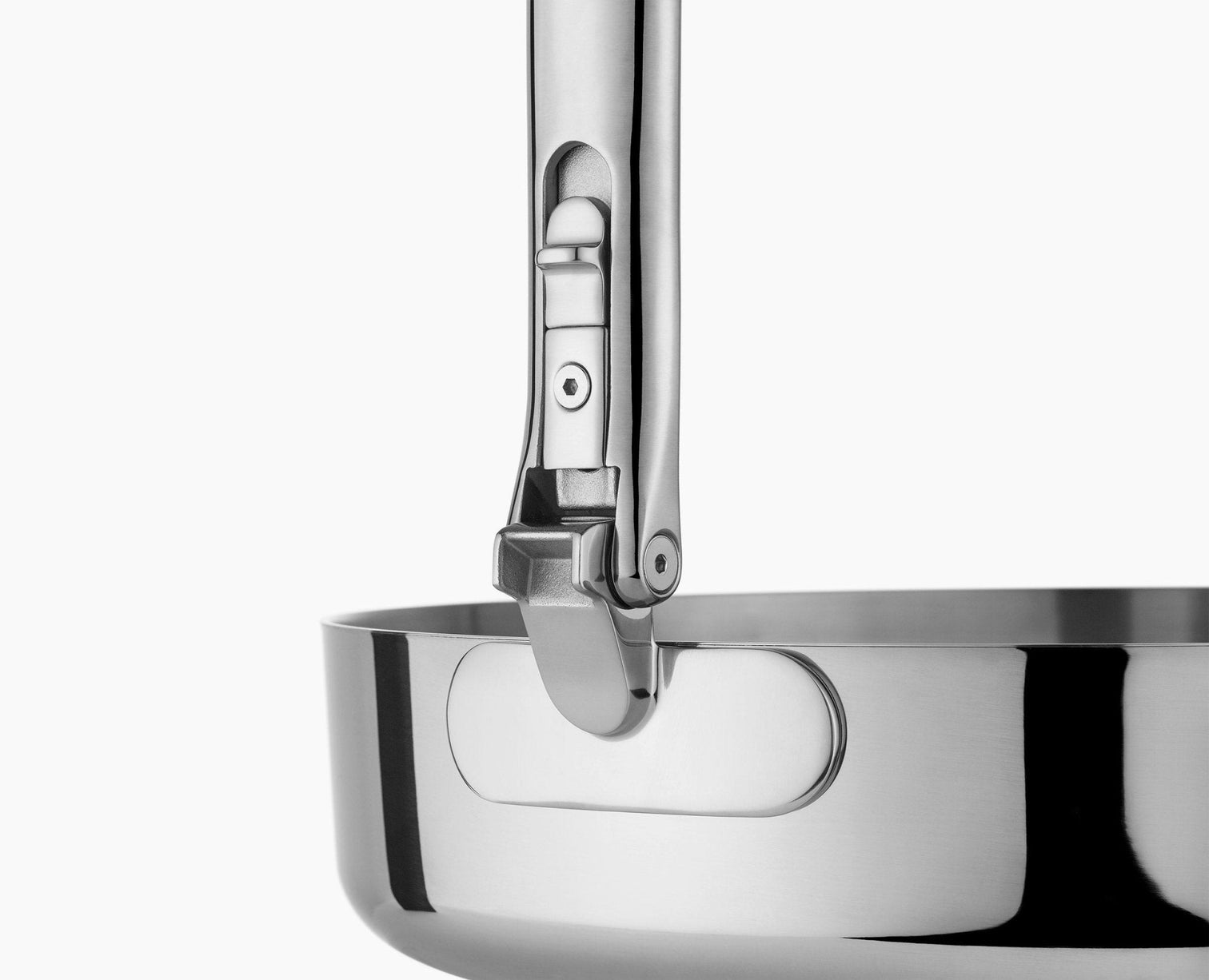 Joseph Joseph Space Steel 28 Cm (11") Stainless-Steel Saute Pan With  Folding Handle And Lid